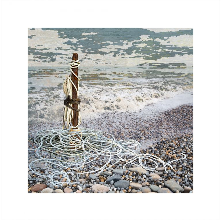 Claire Gill, Fine Art Print, Claire Gill Artist, Seascape, Limited edition print, Boat, Digital Photomontage, Digital Art, Card, Buy Art, Collect Art, Aldeburgh, Suffolk, Seascape 68 Limited Edition Print