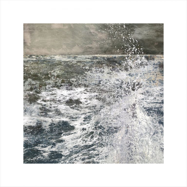 Claire Gill, Fine Art Print, Claire Gill Artist, Seascape, Limited edition print, Boat, Digital Photomontage, Digital Art, Card, Buy Art, Collect Art, Rough Sea, Sea, Seascape 70 Limited Edition Print, Elemental