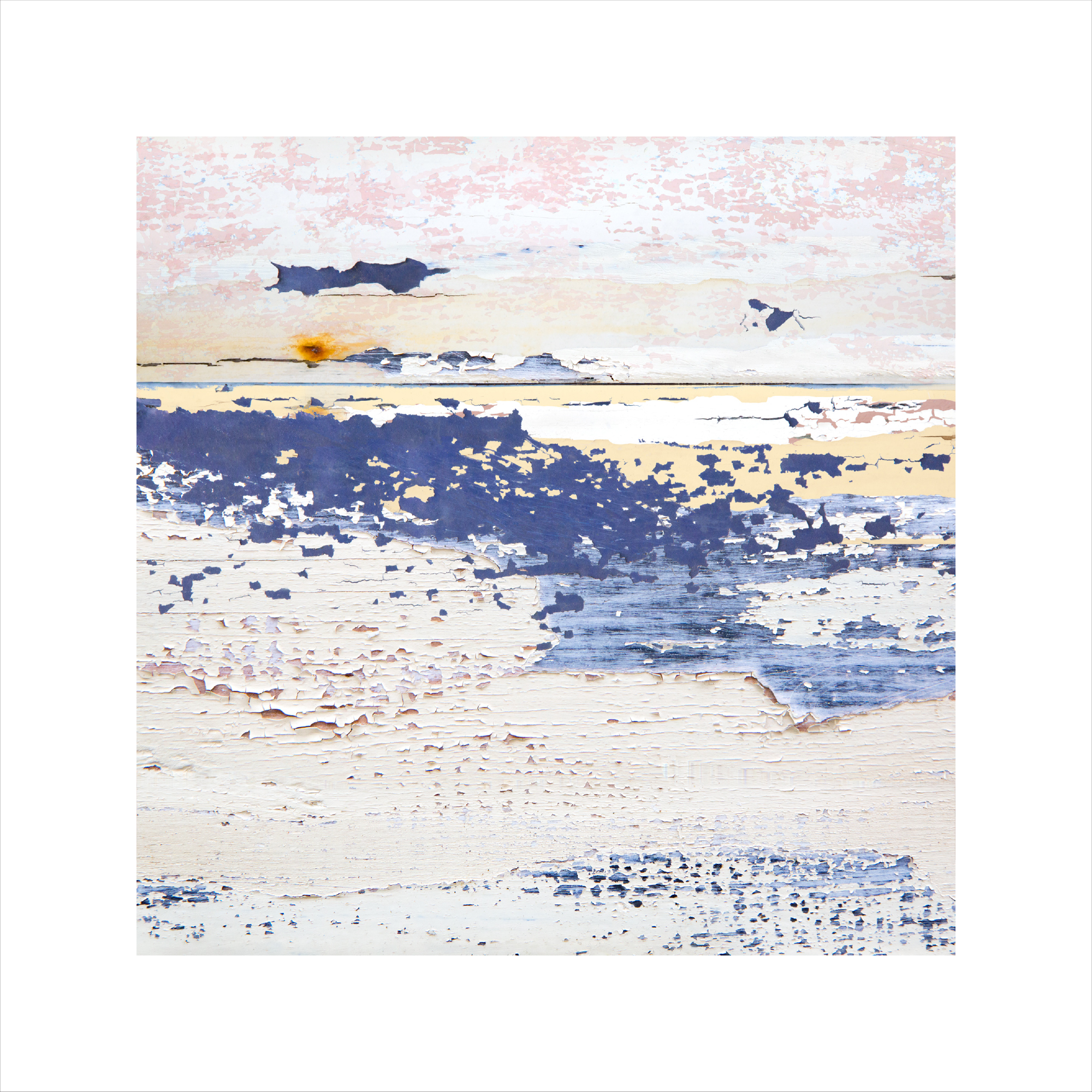 abstract seascape art print in pinks and blues, coastal art, art for interiors, relaxing art, Claire Gill, Fine Art Print, Claire Gill Artist, Seascape, Limited edition print, Boat, Digital Photomontage, Digital Art, Card, Buy Art, Collect Art, Southwold, Suffolk, Seascape 74 Limited Edition Print