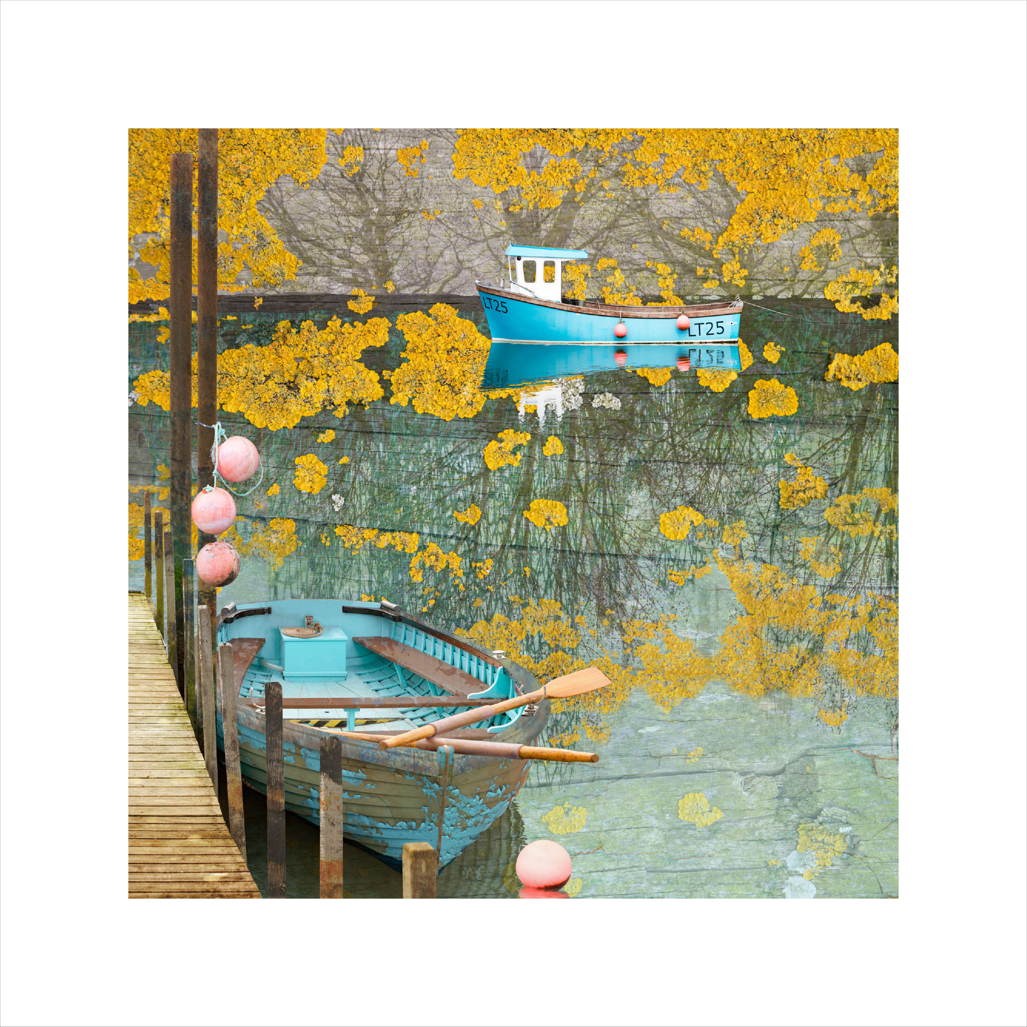 Southwold harbour print, Claire Gill, Fine Art Print, Claire Gill Artist, Seascape, Limited edition print, Boat, Digital Photomontage, Digital Art, Card, Buy Art, Collect Art, Southwold Harbour, Sea, Seascape 75 Limited Edition Print