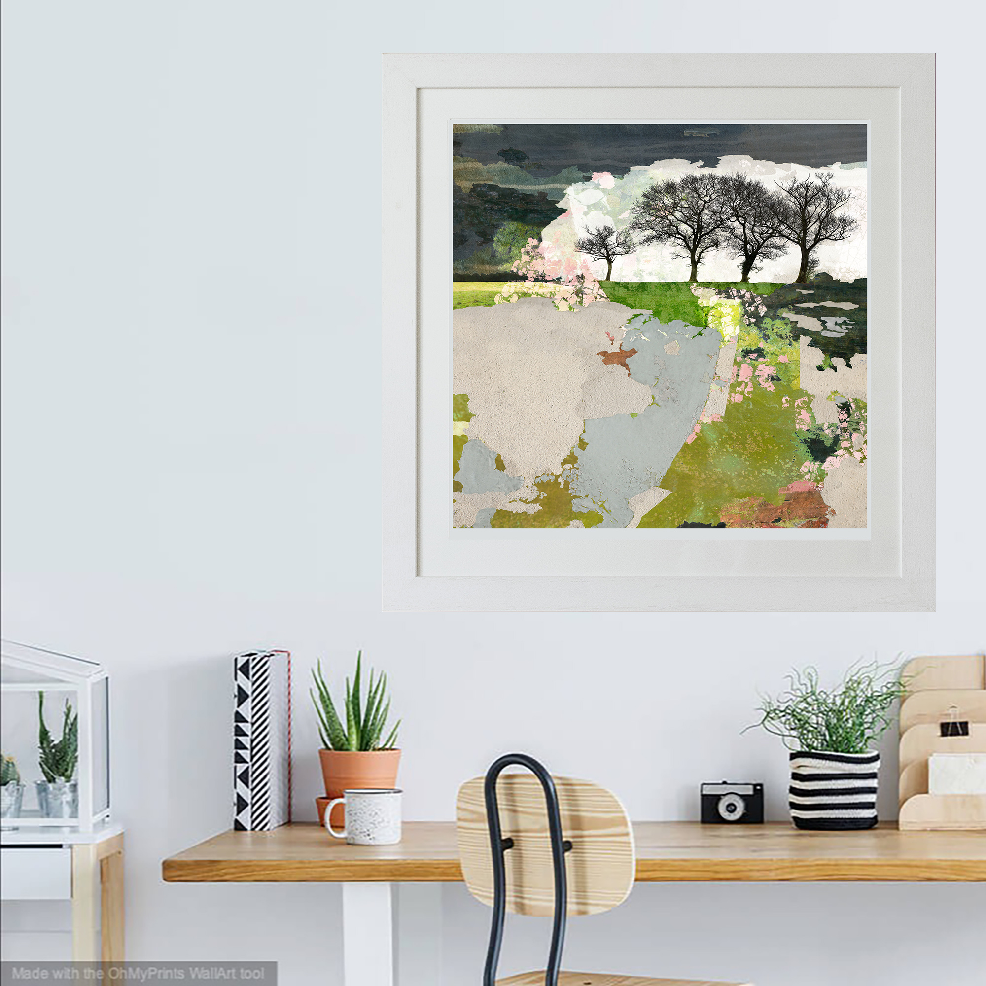 art for interiors, treescape art, interior art framed art, art on walls, landscape print