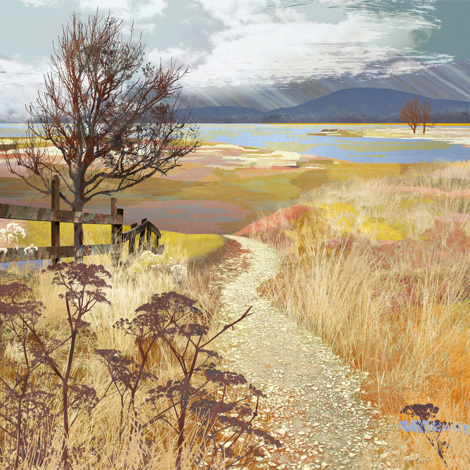 TReescape 15, The Journey, Limited edition print, fine art print, landscape print, landscape art, lake district art, mountains, lakes, treescape