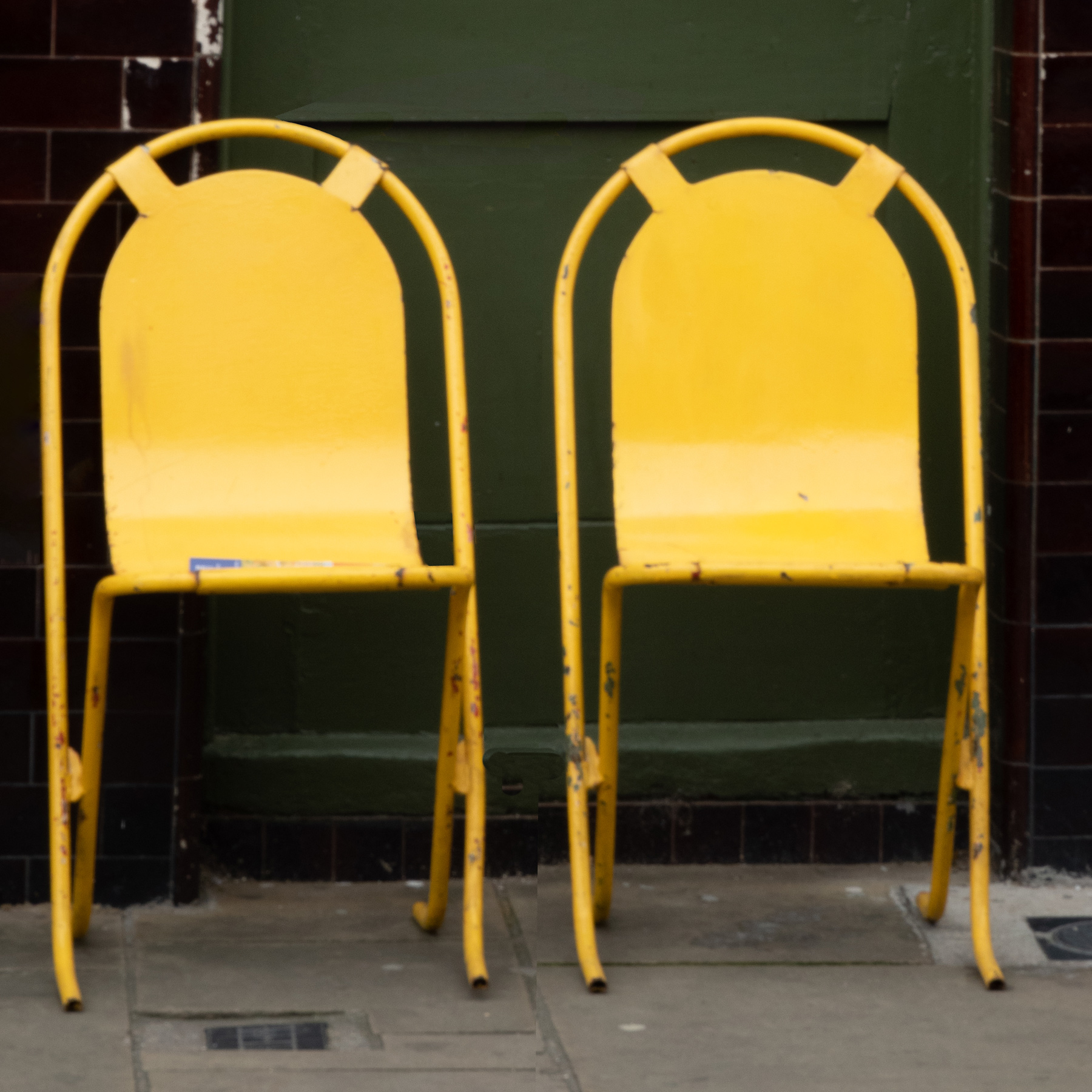 two yellow chairs