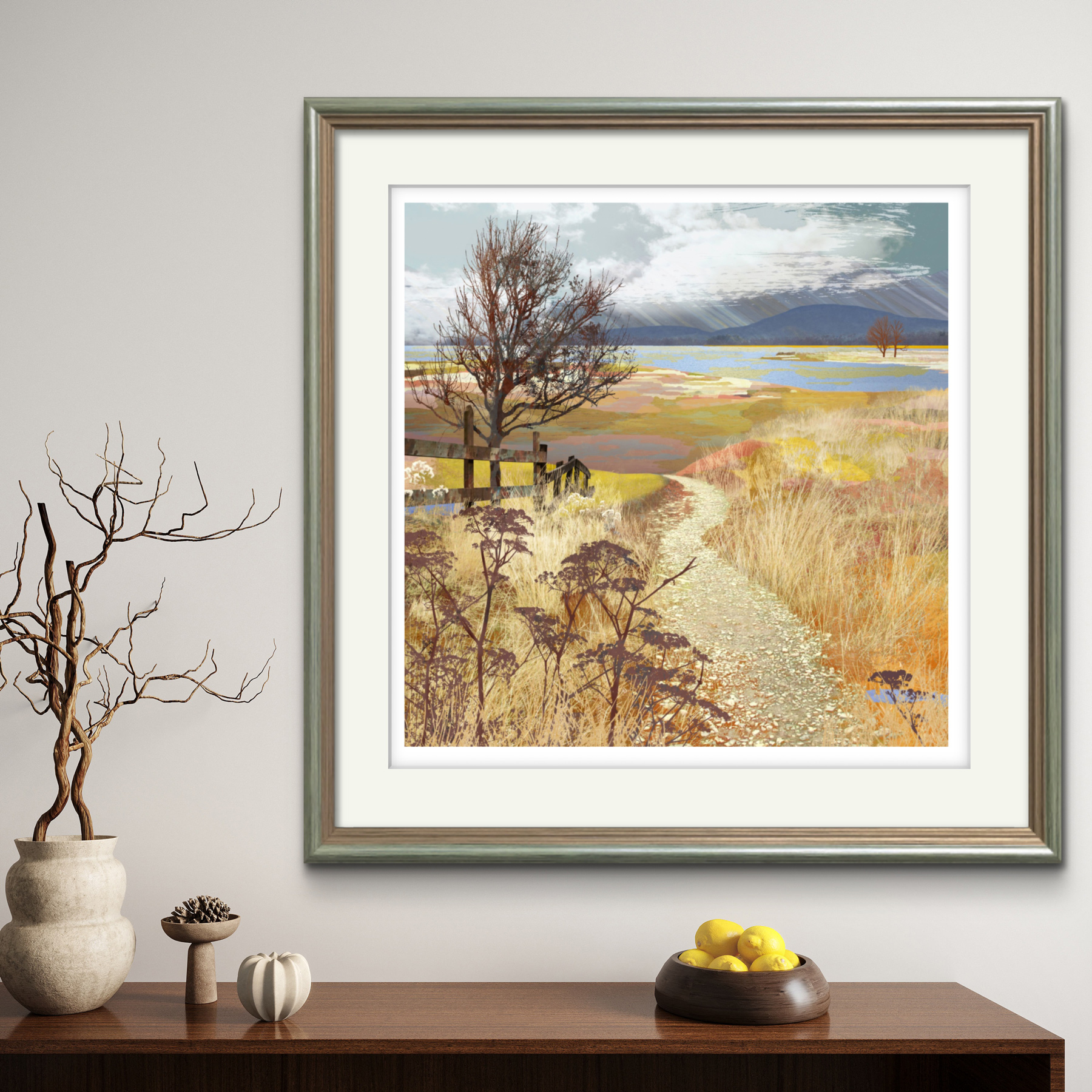 Landscape print in situ