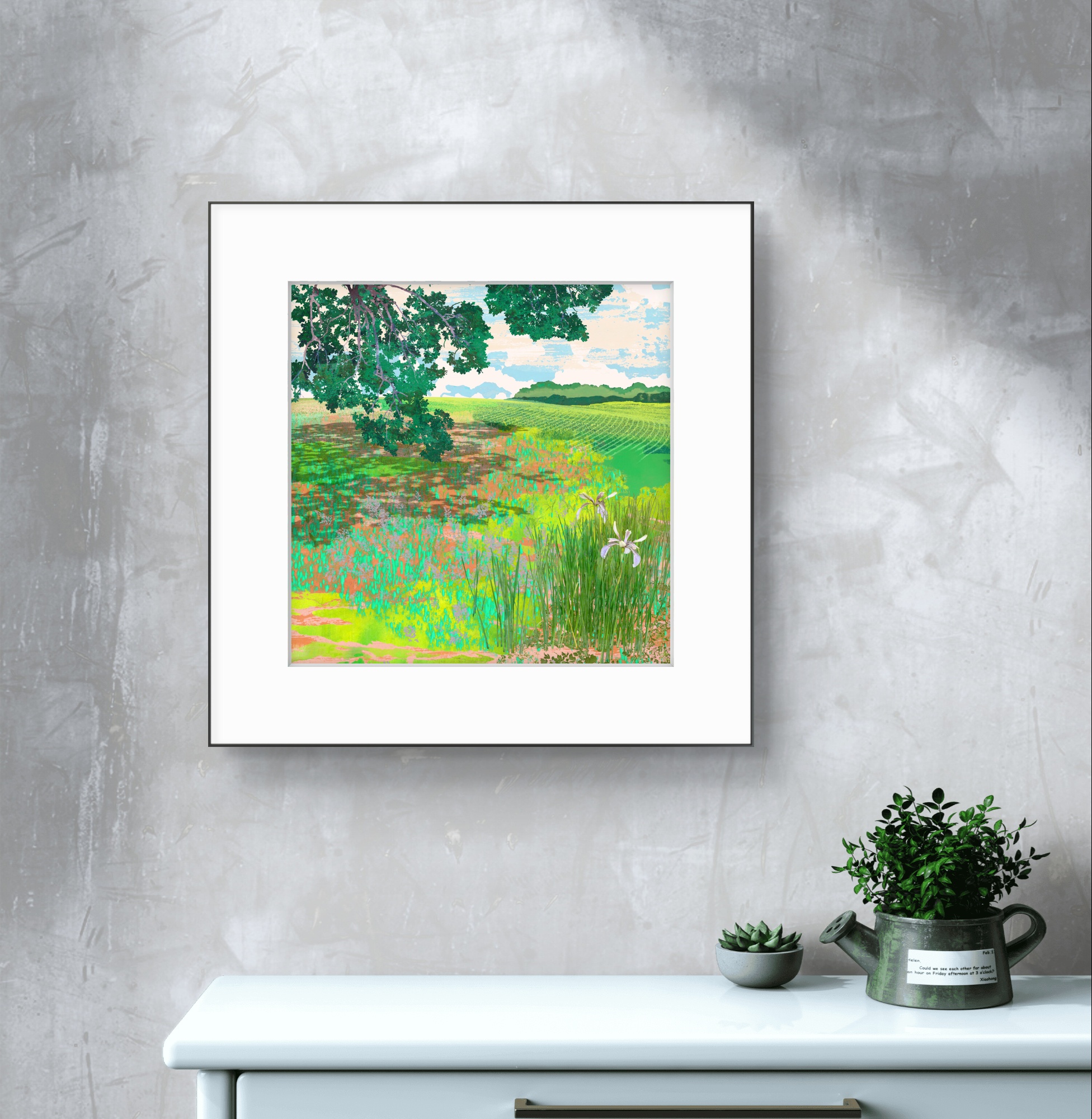 Vivid Green Shady Tree Photomontage Art Print | Momentary - Image 3