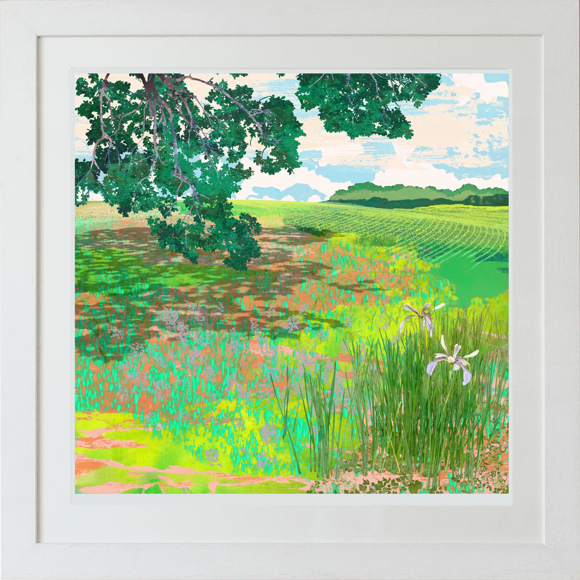 Vivid Green Shady Tree Photomontage Art Print | Momentary - Image 4