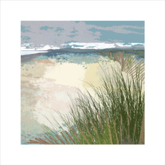 Seascape print, littoral, wintery scene on a beach fine art print to buy