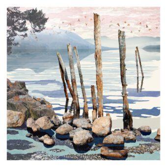 The Water's Edge landscape print by Claire Gill inspired by Derwent Water