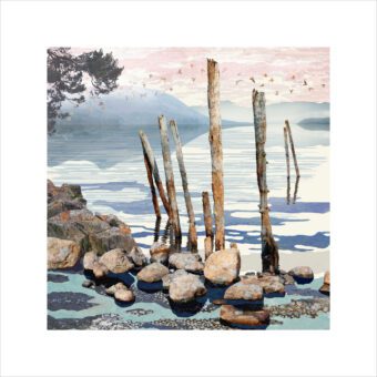 Lake District Wall Art, Derwent Water, Signed limited edition print, Claire Gill