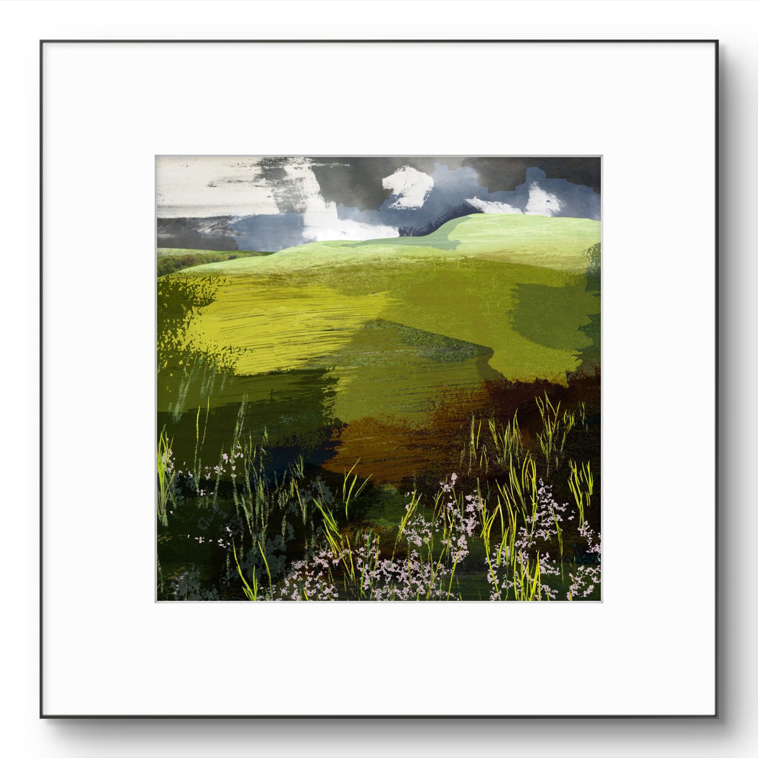 Lush limited edition print in a dark frame
