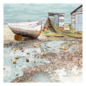 A Pale Blue Morning seascape print by Claire Gill