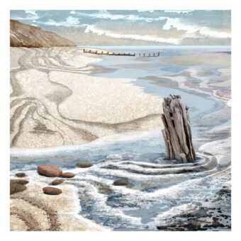Kissing the shore limited edition seascape print by Claire Gill