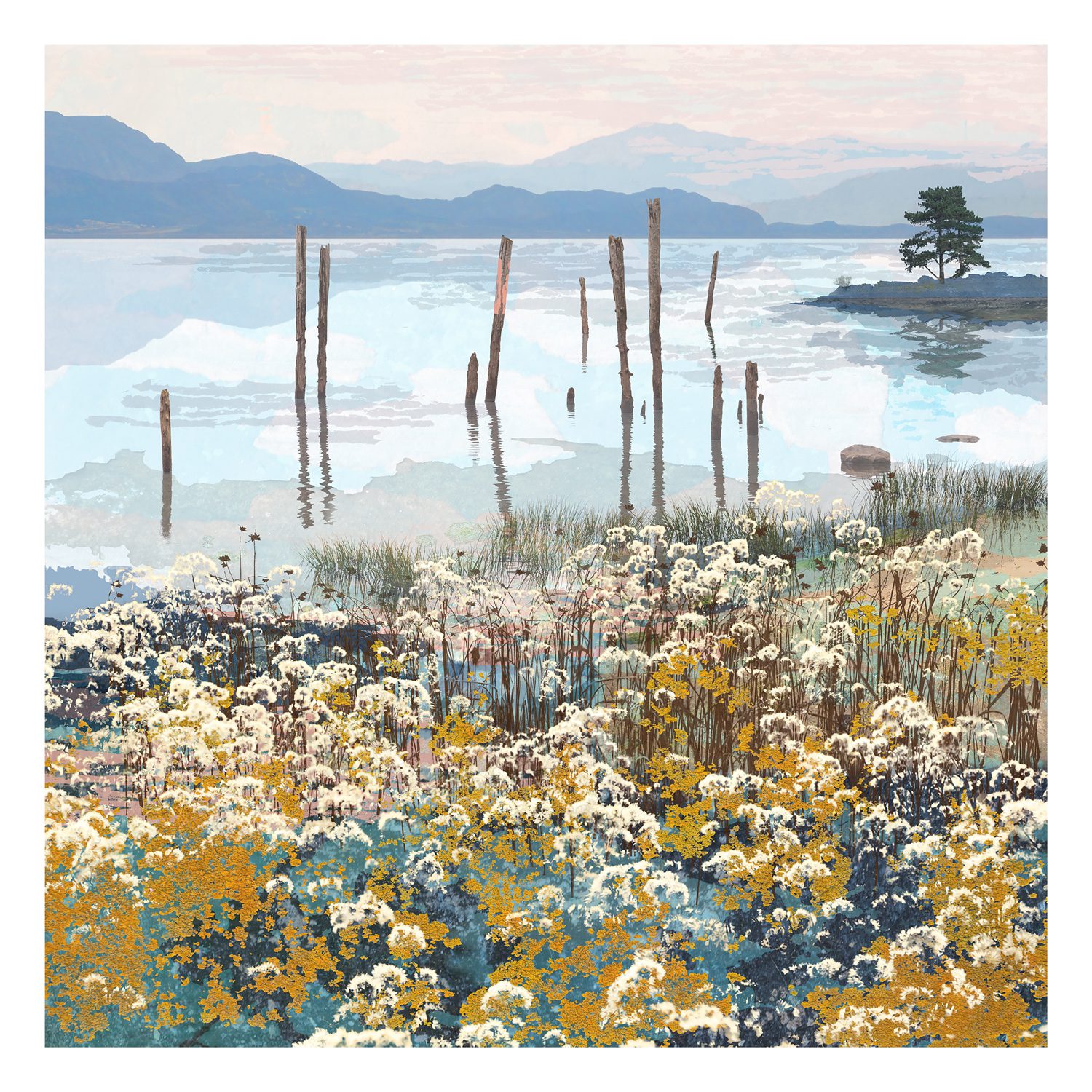 Quietude limited edition landscape print by Claire Gill