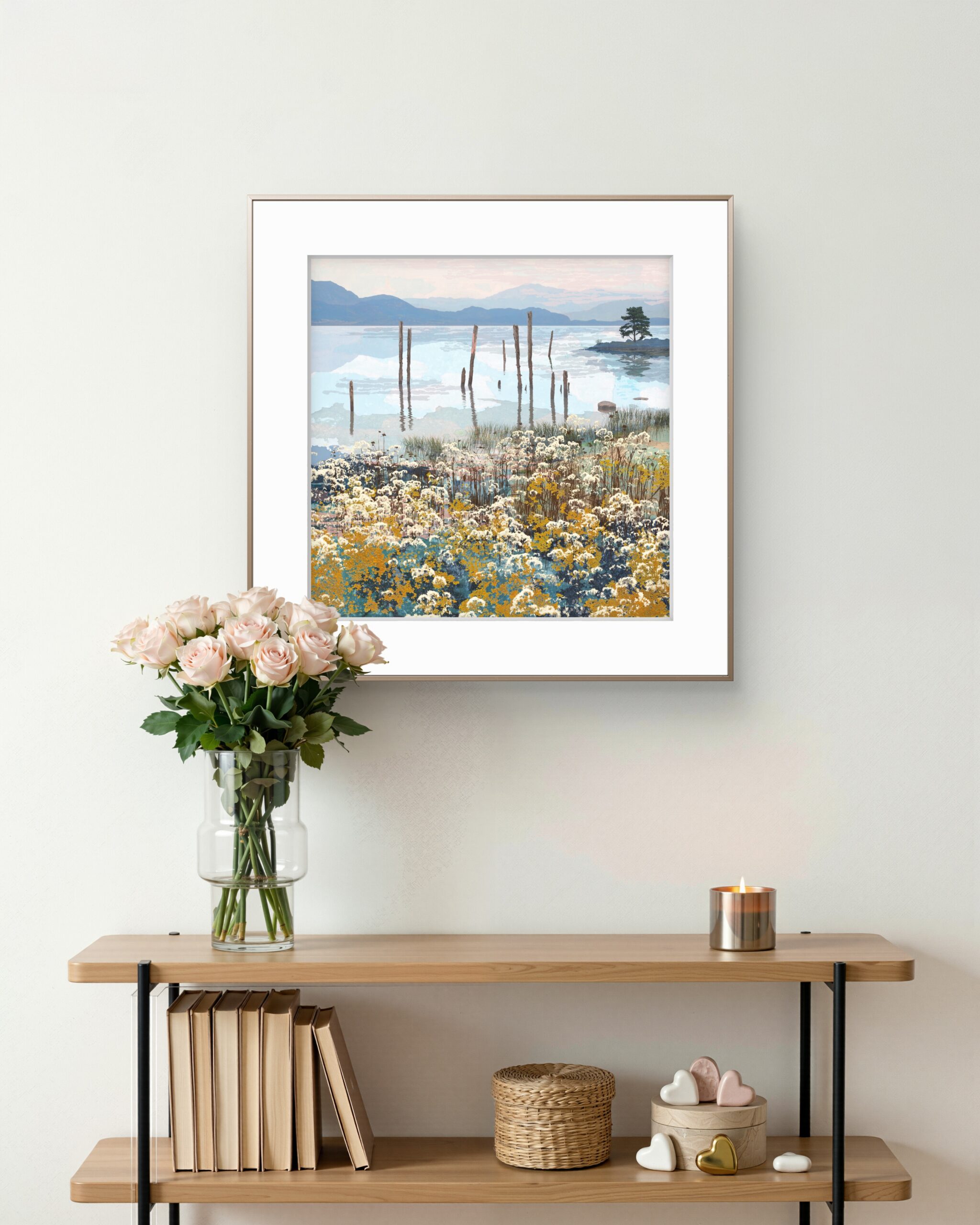 Quietude limited edition landscape print displayed in a calm interior
