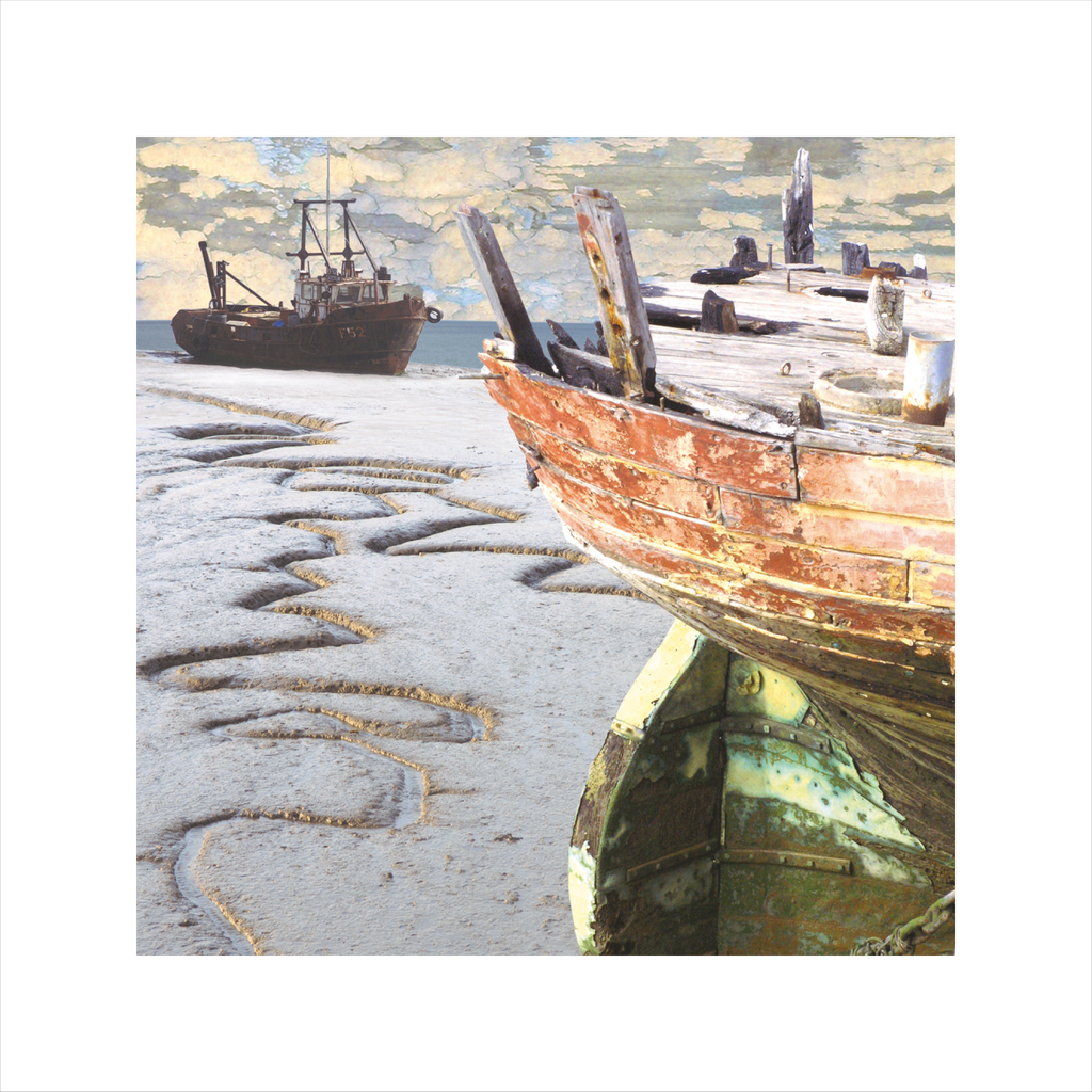 affordable art, art for sale. art online, art prints,Claire Gill, Limited edition prints, digital photomontage, fine art prints, hahnemuhle, coastal art, Collect Art, seascape 2, Grays, Thames