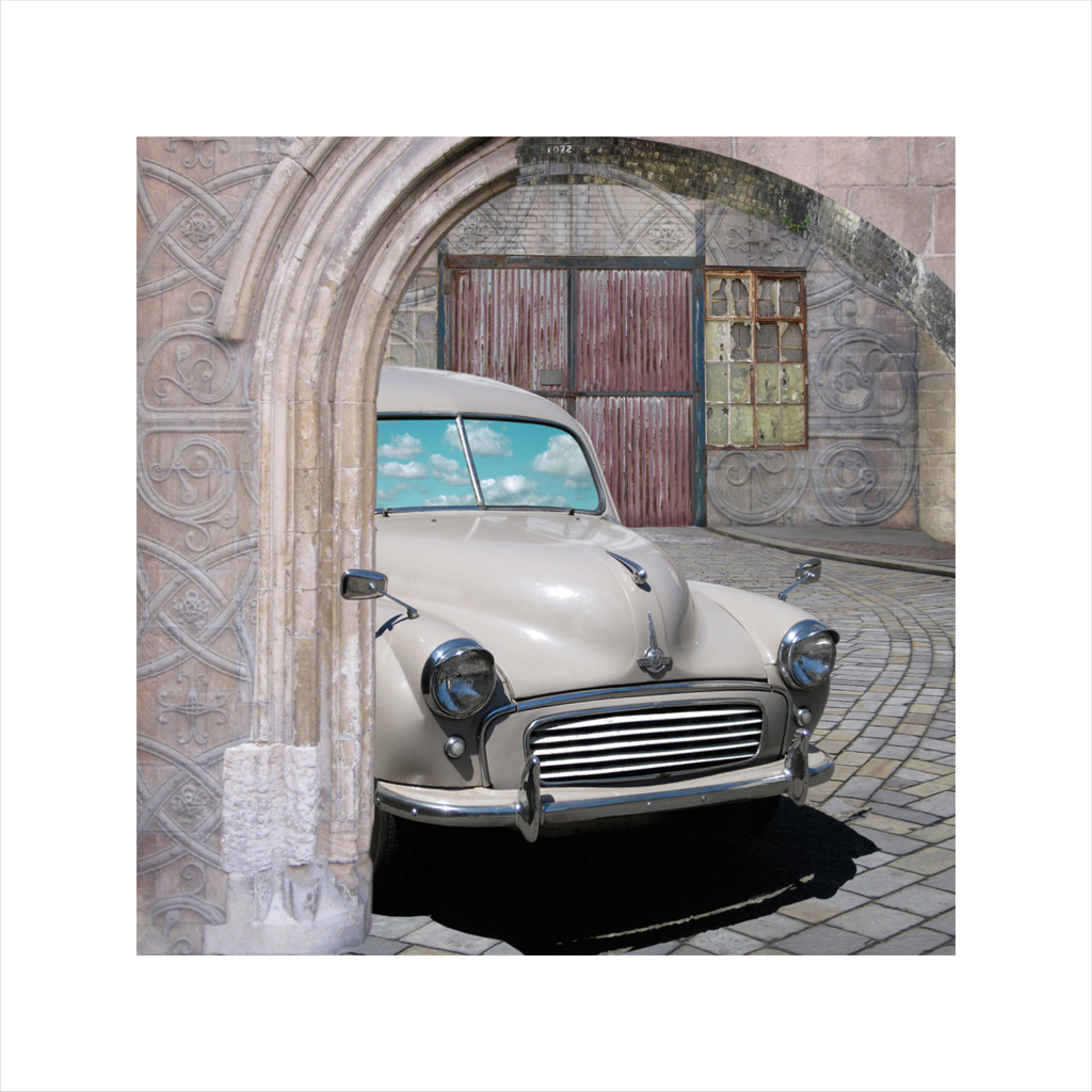 Morris Minor Print, Claire Gill, Artist Claire Gill, Wallscape 12 Limited Edition Print, Limited edition print, wallscapes, buy art, collect art, digital photomontagee