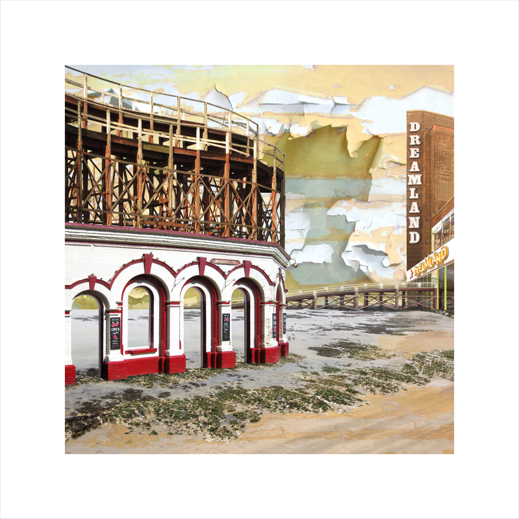 Claire Gill, Artist, seascapes, limited edition print, buy art, collect art, Margate, digital photomontage, seagull, Lombard street gallery, Dreamland
