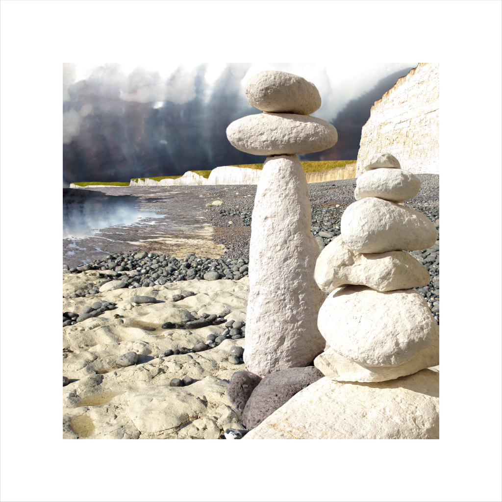 affordable art, art for sale. art online, art prints, Claire Gill, Limited edition prints, digital photomontage, fine art prints, hahnemuhle, coastal art, Collect Art, seascape 34, Birling Gap, Chalk, Eastbourne
