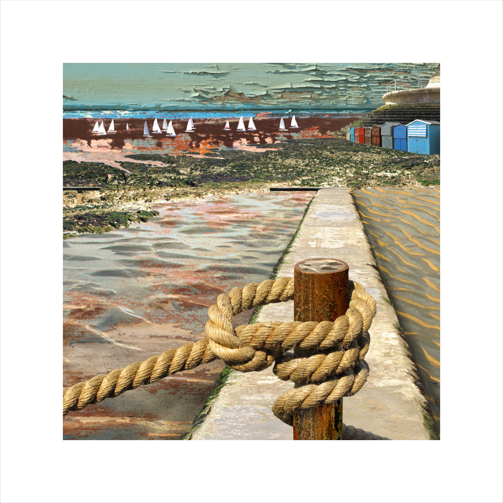 affordable art, art for sale. art online, art prints, Claire Gill, Limited edition prints, digital photomontage, fine art prints, hahnemuhle, coastal art, Collect Art, seascape 43, Broadstairs, Sailing