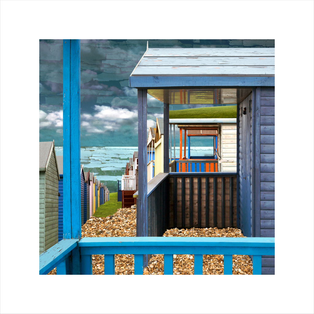 affordable art, art for sale. art online, art prints, Claire Gill, Limited edition prints, digital photomontage, fine art prints, hahnemuhle, coastal art, Collect Art, seascape 44, Whitstable, Tankerton